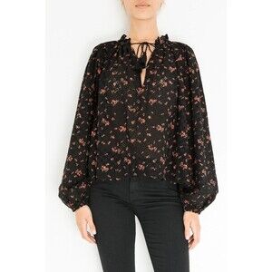 Ulla Johnson Siarah Blouse Top Floral Eyelet Embroidered Printed L-10 NEW 278050